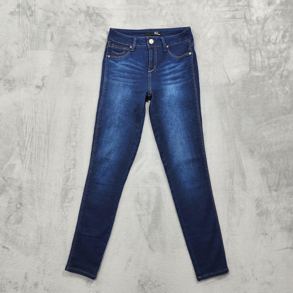 1822 Denim Jeans Womens 25 Blue Dark‎ Wash Mid Rise Jegging Skinny Stretch Denim